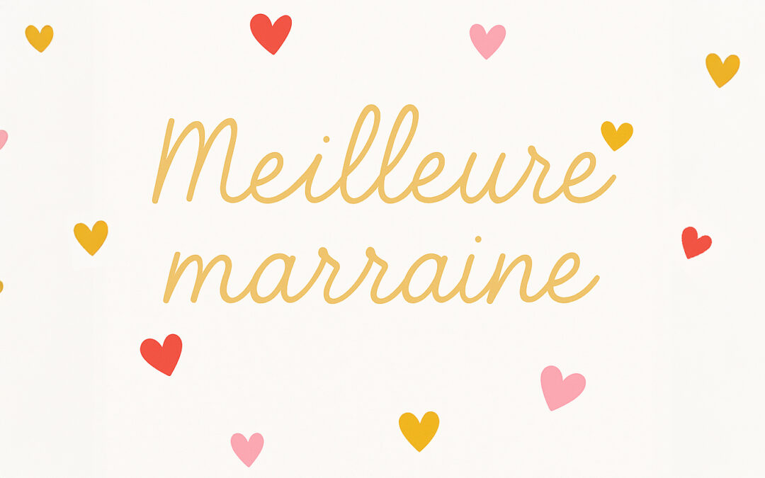 8 Cartes Meilleure Marraine gratuites à imprimer - Le Baptême de Bébé