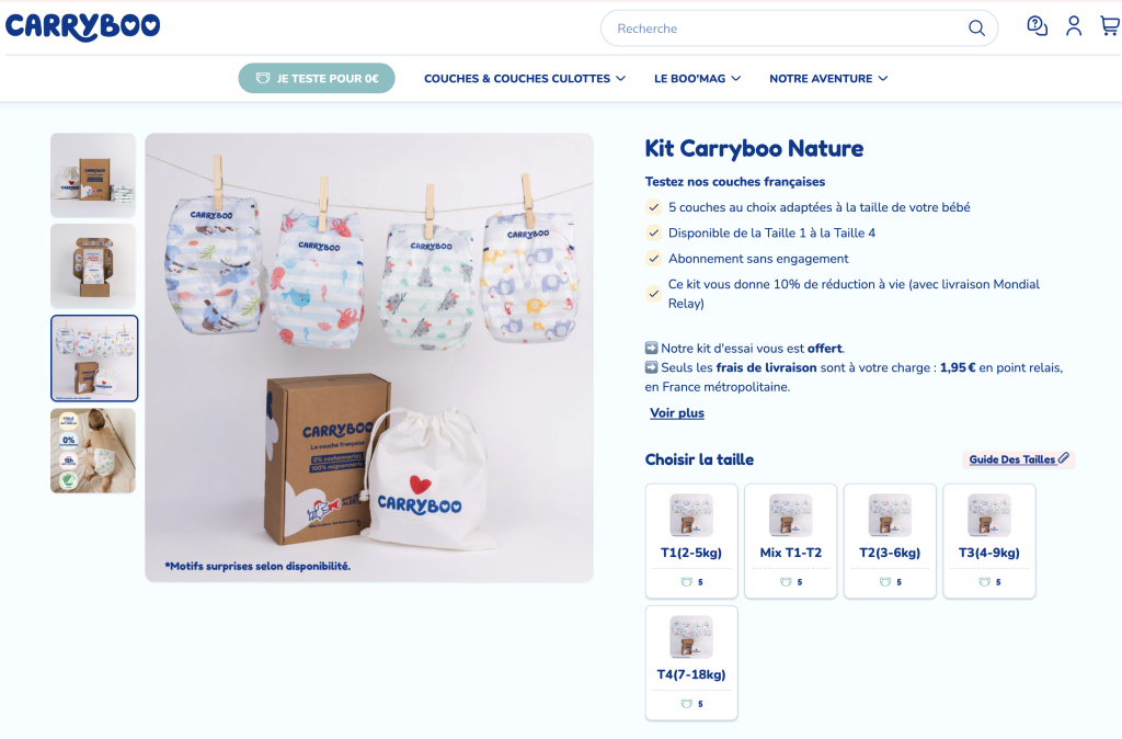 kit essai carryboo gratuit